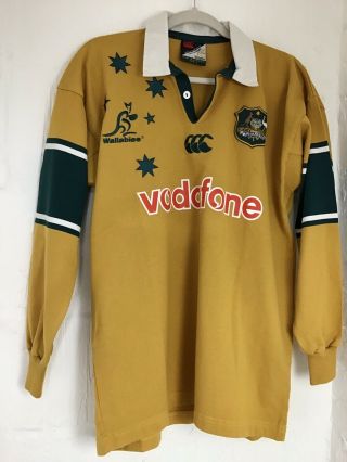 Rare Australia Wallabies Rugby Union Shirt Retro 2000 - 2002 Jersey Top - Size L