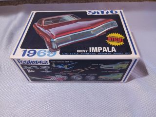 Rare Amt 1969 Chevrolet Impala Ss 427 Model Car Kit.  " Midnight Screamer "