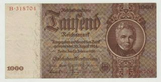 Ro.  177,  Germany Banknote Reichsbanknote 1000 Reichsmark,  1936,  Pick 184 Rare