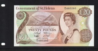 Very Rare British Commonwealth St Helena 1986 £20 Note Prefix A/1 095295 Unc