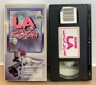 La Crackdown Vhs City Lights Horror Rare L.  A.  1989 Action,  Crime,  Drama Htf 80 
