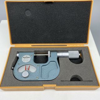 Mitutoyo 0 - 1 " Micrometer 510 - 105 Jeweled.  0001 " Japan Case Rare