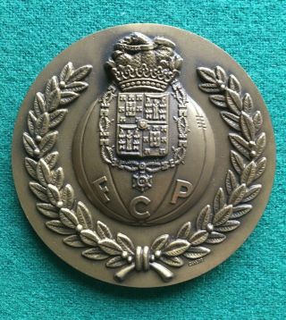 And Rare Bronze Medal Of World Champion Football Team Porto,  1987