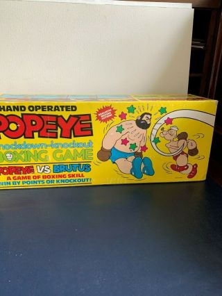 Rare vintage Popeye Knockdown - knockout boxing game w/ orig.  box 2