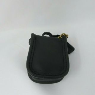 Coach Vintage Black Leather Turnlock Mini Station Doll Handbag Purse Key Rare 2