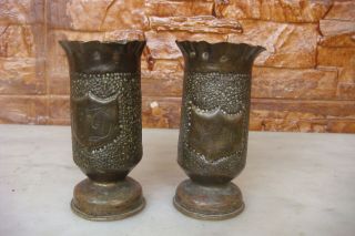 Rare Wwi World War I Trench Art - Candle Holder