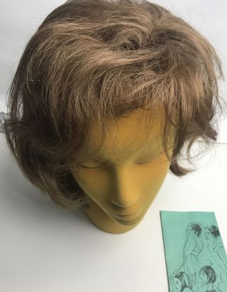 Vintage Human Hair Wig Molanario Paris Light Brown Real Hair Rare