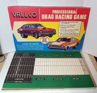 RARE VINTAGE 1977 VALLCO DRAG RACING RPG BOARD GAME PRO STOCK TOP FUEL FUNNY CAR 3