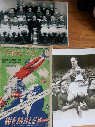 Final Tie,  Blackpool V Manchester United Sat 24 Apr 1948 Rare.