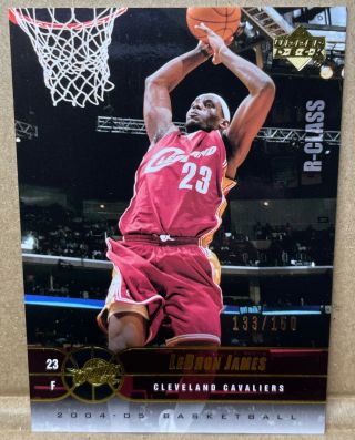 Lebron James Rare 04 - 05 Upper Deck R - Class Gold Parallel D 133/150 2nd Year Rc