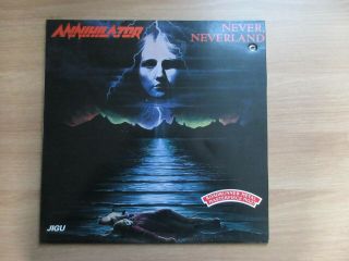 Annihilator – Never,  Neverland 1991 Korea Orig LP Insert No Barcode RARE 2