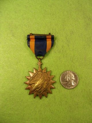 Rare Old Vtg Wwii Era Usa Us Army " Air (corps) Medal " & Ribbon Dated May 8,  1944
