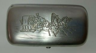 Rare Antique Imperial Russian Sterling Silver 84 Cigarette Case 80 Gr
