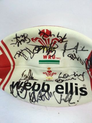 Very Rare Signed Webb Ellis Rugby Ball - Autographed By Wales Team Year? 786
