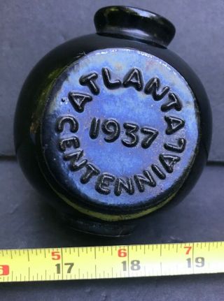 1937 Atlanta Centennial Georgia Tech Pottery Bottle Rare University Antique Old