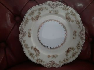 Ohme Silesia Old Ivory 117 Salad Plate W/ Roses,  Rare Old Ivory Salad Plate