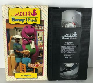 Vtg Vhs Barney & Friends: Hi Neighbor Rare Time Life Video Cassette 1992