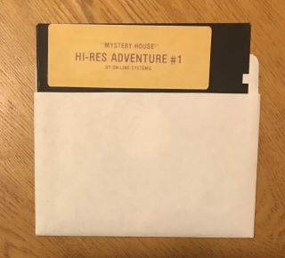 Mystery House,  Hi - Res Adventure 1,  Rare Apple Computer Game,
