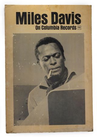Rare Miles Davis Columbia Records Record Store Sign - Vintage 1960s Jazz Music