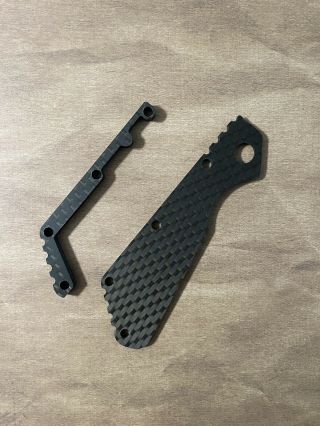 Germany Custom Cuscadi Carbon Fiber Strider SMF Knife Scale and Back Spacer Rare 2