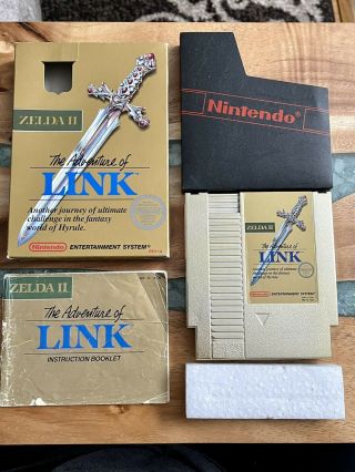 Zelda 2 The Adventure Of Link Gold Nes (1988) Black Star Variant Extremely Rare