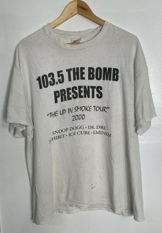 Vintage 90s Snoop Dogg Up In Smoke Tour Promo T - Shirt Size Xl Rare Eminem Dr.  Dre