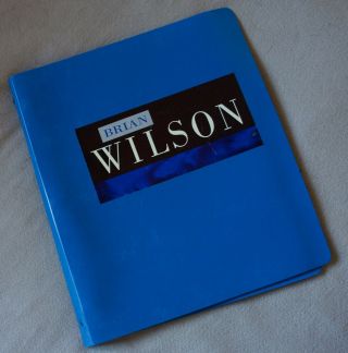 Brian Wilson Rare 1988 Self - Titled Solo Album Press Kit Binder 31 Pages W Photos