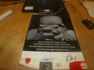 Breaking Benjamin Rare We Are Not Alone Auto Poster.  Multi Autos And Pic