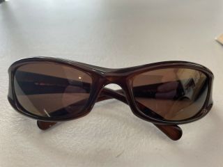 Rare Maui Jim Shaka Sunglasses Brown Frames W/ Bronze Polarized Lenses Mj 105 - 26
