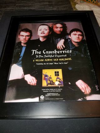 The Cranberries To The Faithful Departed Rare Promo Poster Ad Framed