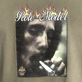 Vintage Rare 1990’s Serial Killer Brand Bob Marley “role Model” Weed T - Shirt.