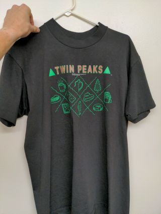 Rare Vintage 1990 Twin Peaks T - Shirt Stedman Size Large