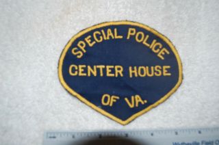 Vintage Rare Special Police Center House Of Virginia Patch