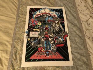 Vintage Back To The Future 2 Painting Screen Print 80s 52/150 Rare Collectible