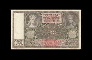 1942 Netherlands 100 Gulden Rare ( (gem Unc))