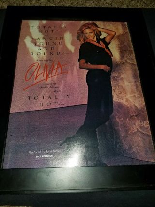 Olivia Newton John Totally Hot Rare Promo Poster Ad Framed