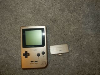 Nintendo Game Boy Pocket Gold System Mgb - 001 (rare) Read Z274