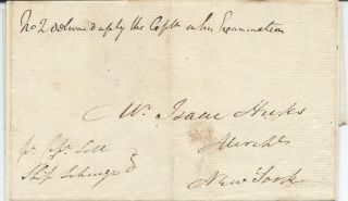 Guadeloupe,  1801 Stampless Cover,  With Letter,  Sent To York,  Rare.