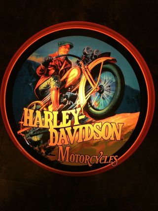 Rare Harley - Davidson Wall Bar Light Artwork & Color Design Awesome