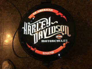 Rare Harley - Davidson Bar & Shield Rotating Wall Bar Light Color design 2
