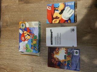 Mario 64 (nintendo 64,  1996) Box Instruction Booklet Rare No Game