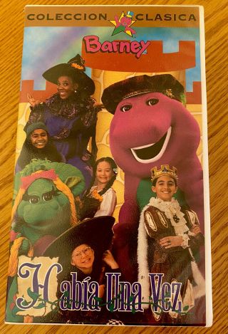 Rare Children’s Tv Barney Once Upon A Time Habia Una Vez Vhs Spanish Classic