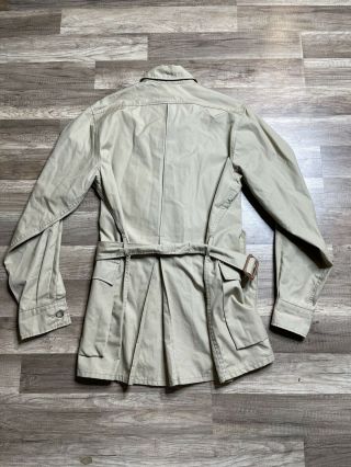 Rare Willis & Geiger Red Label Safari Hunting Fishing Tan Jacket w/ Belt Men 40L 2