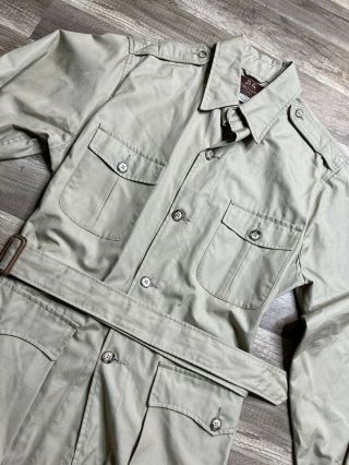Rare Willis & Geiger Red Label Safari Hunting Fishing Tan Jacket w/ Belt Men 40L 3