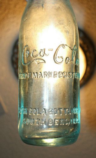 Rare Straight Sided Coca Cola Bottle " South Bend,  Ind.  "