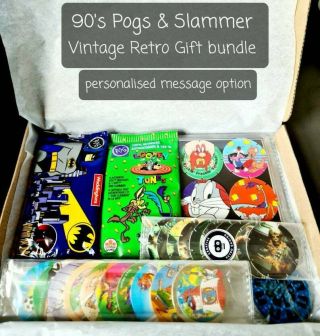 90s Ultra Rare Pogs And Slammers Gift Bundle | Vintage Retro Gaming Personalised