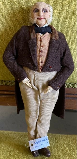 Rare Antique Tagged France Ravca Cloth Doll President Martin Vanburen