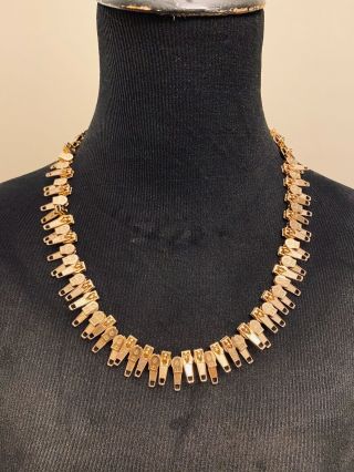 Authentic Marc Jacobs Gold Tone Zipper Necklace - Rare 2