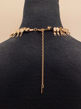 Authentic Marc Jacobs Gold Tone Zipper Necklace - Rare 3