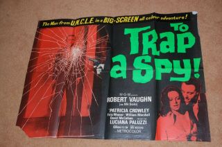 The Man From U.  N.  C.  L.  E.  To Trap A Spy (1964) - V.  Rare Orig.  Uk Quad Poster
